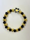 Bracciali Hawaii Nero ed Oro+Oro e Fiori set 2 Pezzi