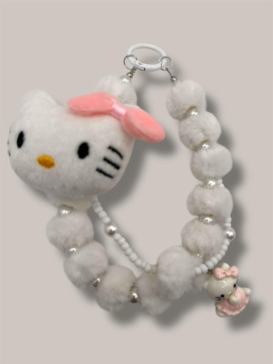 Charmsbag/Phonestrap Hello Kitty White