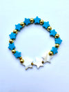Bracciale Hawaii turchese stelline 1 pezzo