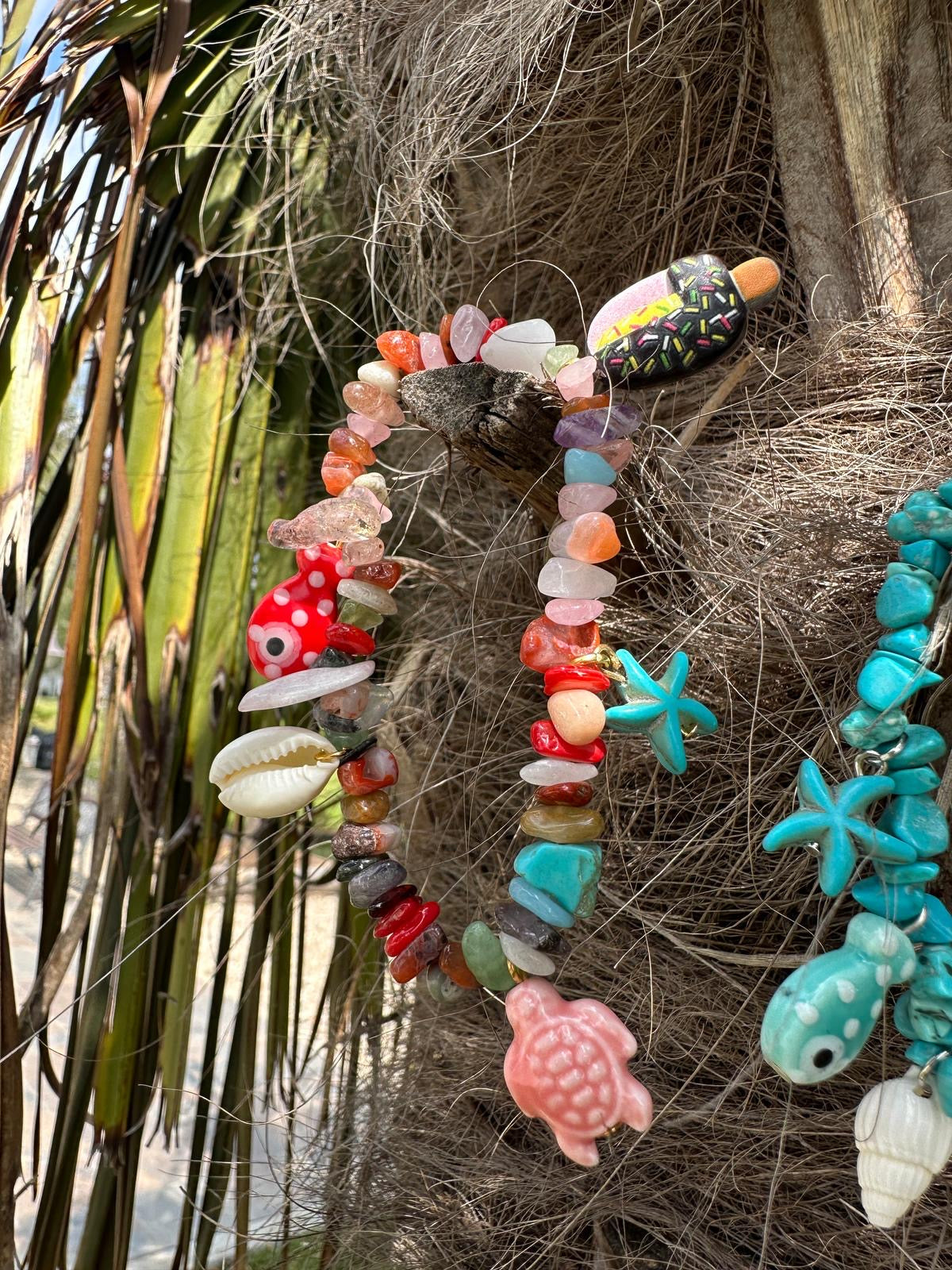 Bracciale del mare multicolore pesciolino rosso