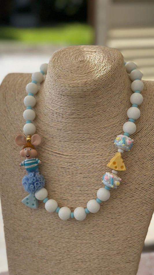 Collana Topo Gigio Style Bianca