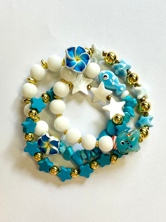 Bracciali Hawaii turchese promo 3pz