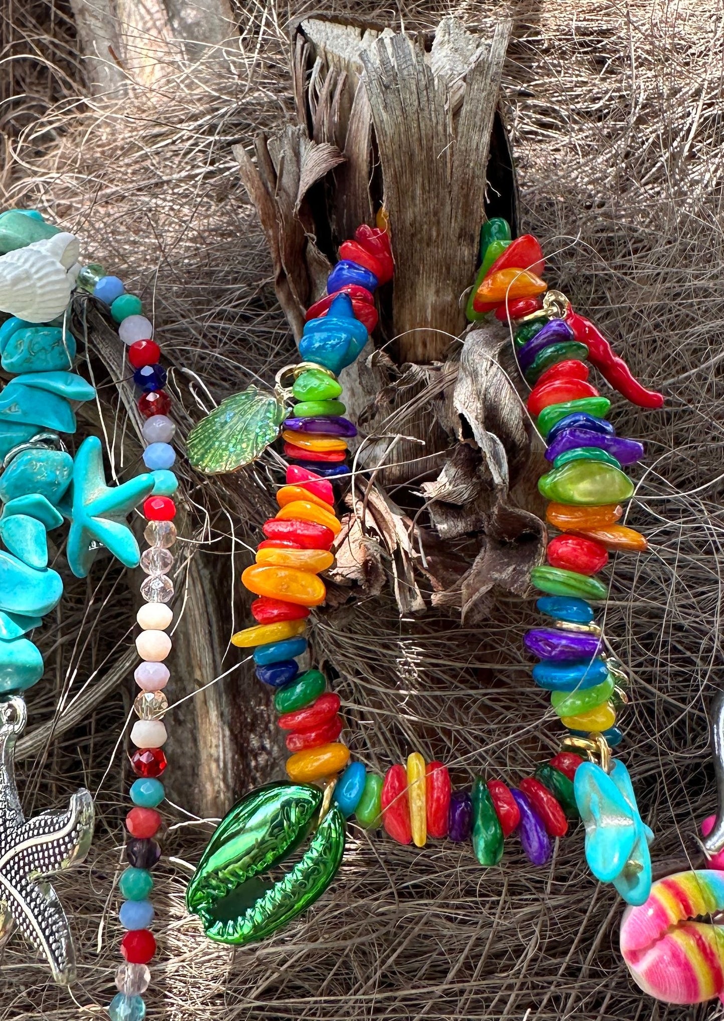 Bracciale del mare multicolor conchiglia verde
