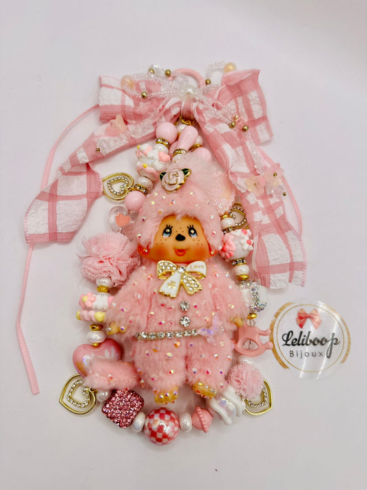 Charmbag Monchichi Pink