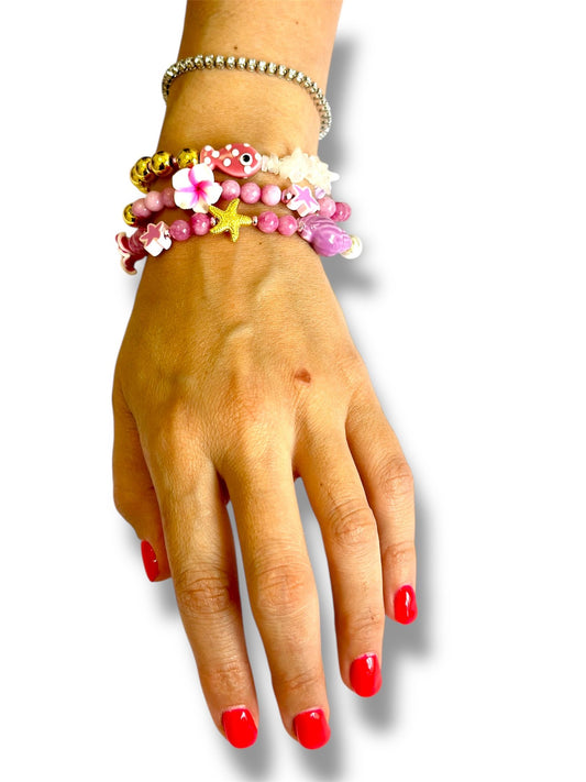 Bracciale Hawaii Rosa Pesciolino 1Pezzo