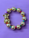 Bracciale Gold Bear with crown