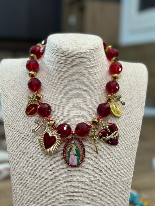 Collana Sacro Cuore Rosso
