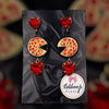 Orecchini Pizza Love Red
