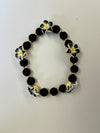 Bracciali Hawaii Nero e Fiori+Oro e Fiori set 2Pezzi