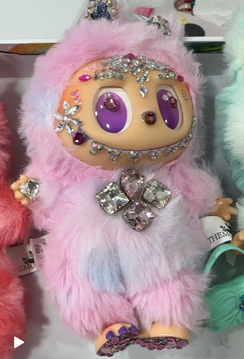 Charmsbag Labubu Sparkle Lilla