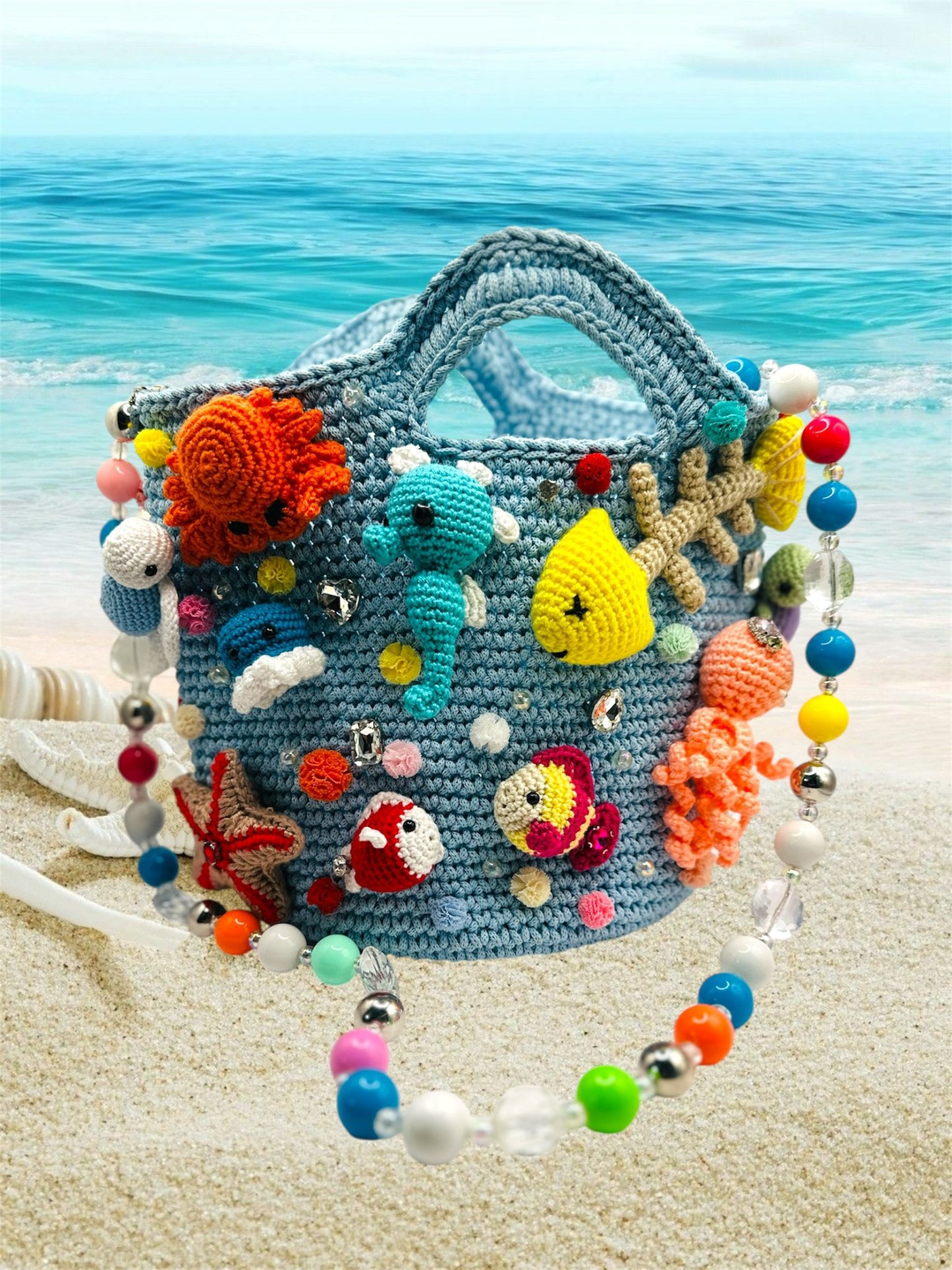 Borsa Incanto sotto il mare riproducibile su ordinazione tempo 15/30gg