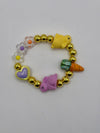 Bracciale Bunny Bloom coniglio viola e giallo