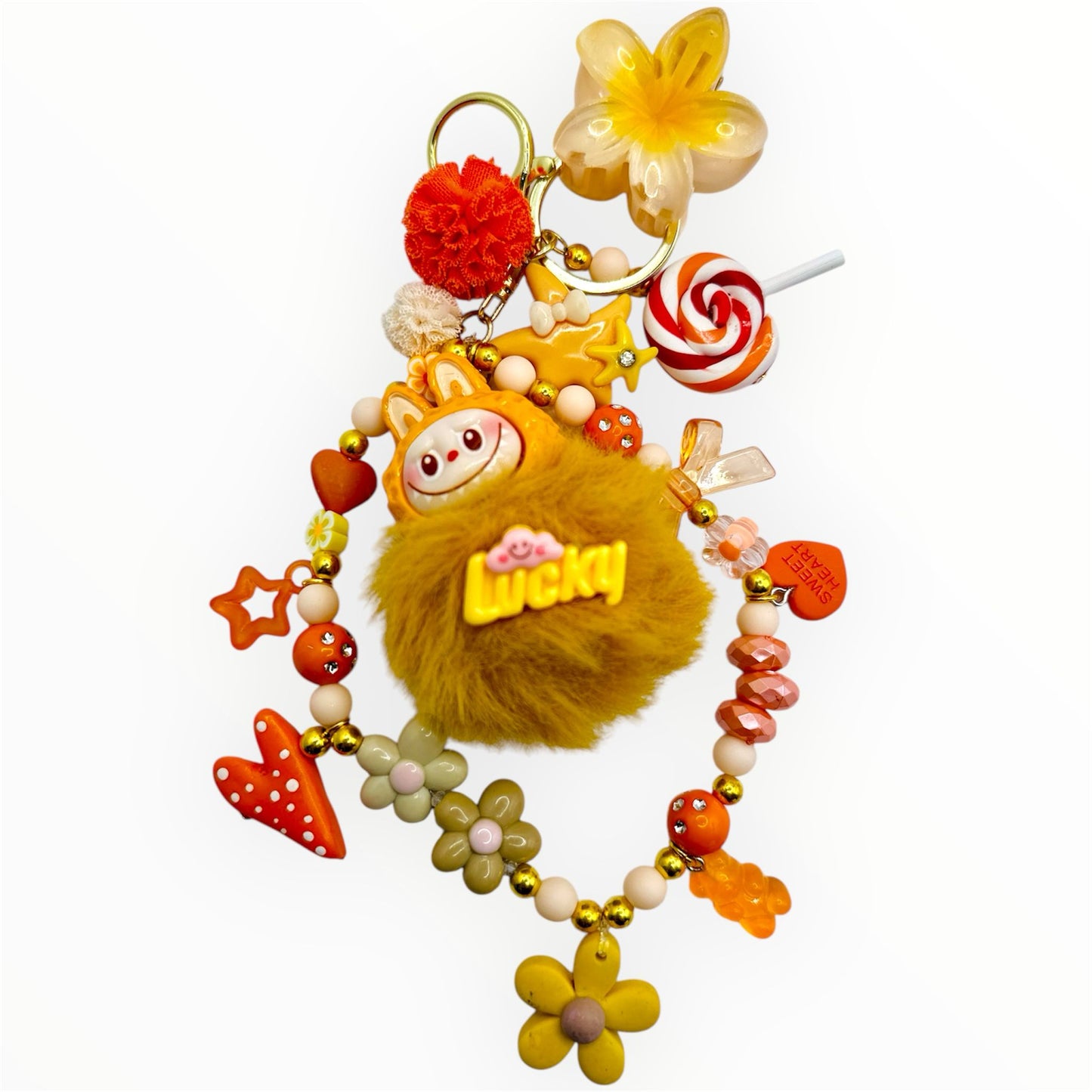 Charmsbag Labubu Orange Lucky