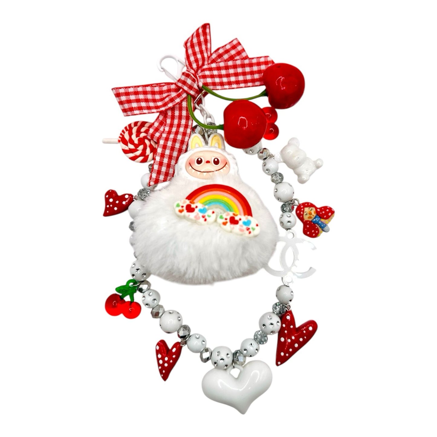 Charmsbag Labubu White Cherry