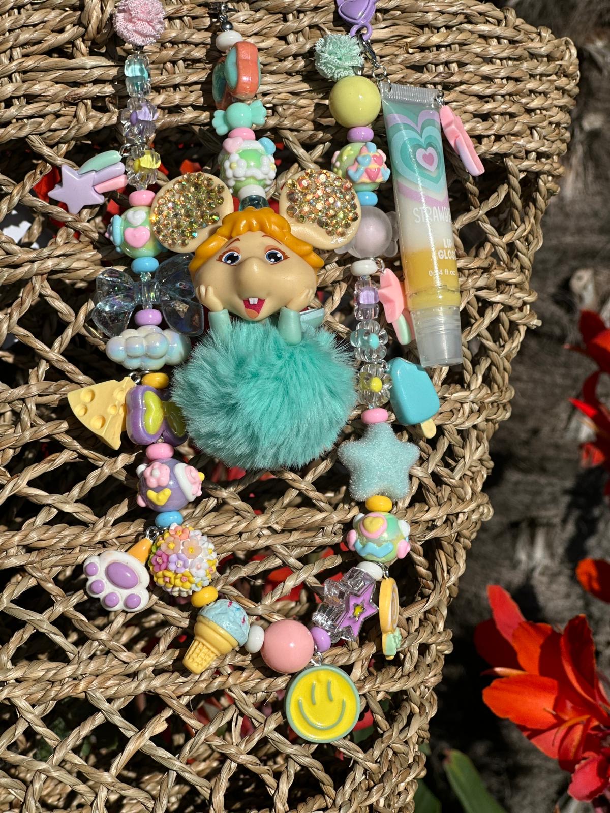 Charmsbag Topo Gigio utilizzabile anche come collana o phonstrap
