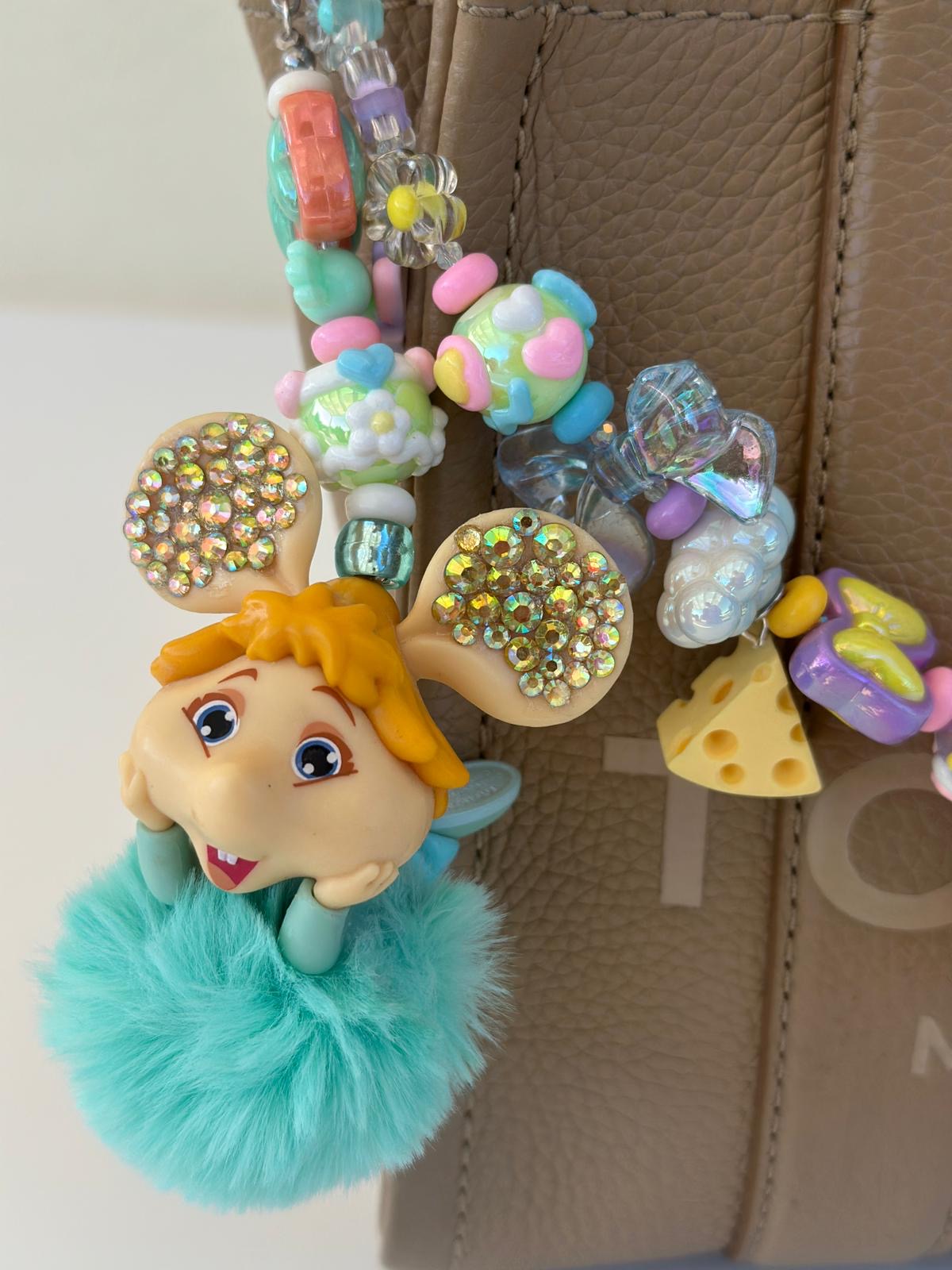 Charmsbag Topo Gigio utilizzabile anche come collana o phonstrap