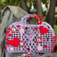 Borsa Purple Hearts con pochette interna