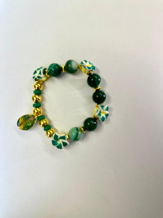 Bracciale Hawaii Verde Conchiglia