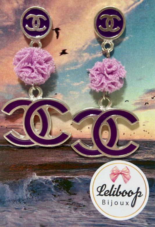 Orecchini viola luxory