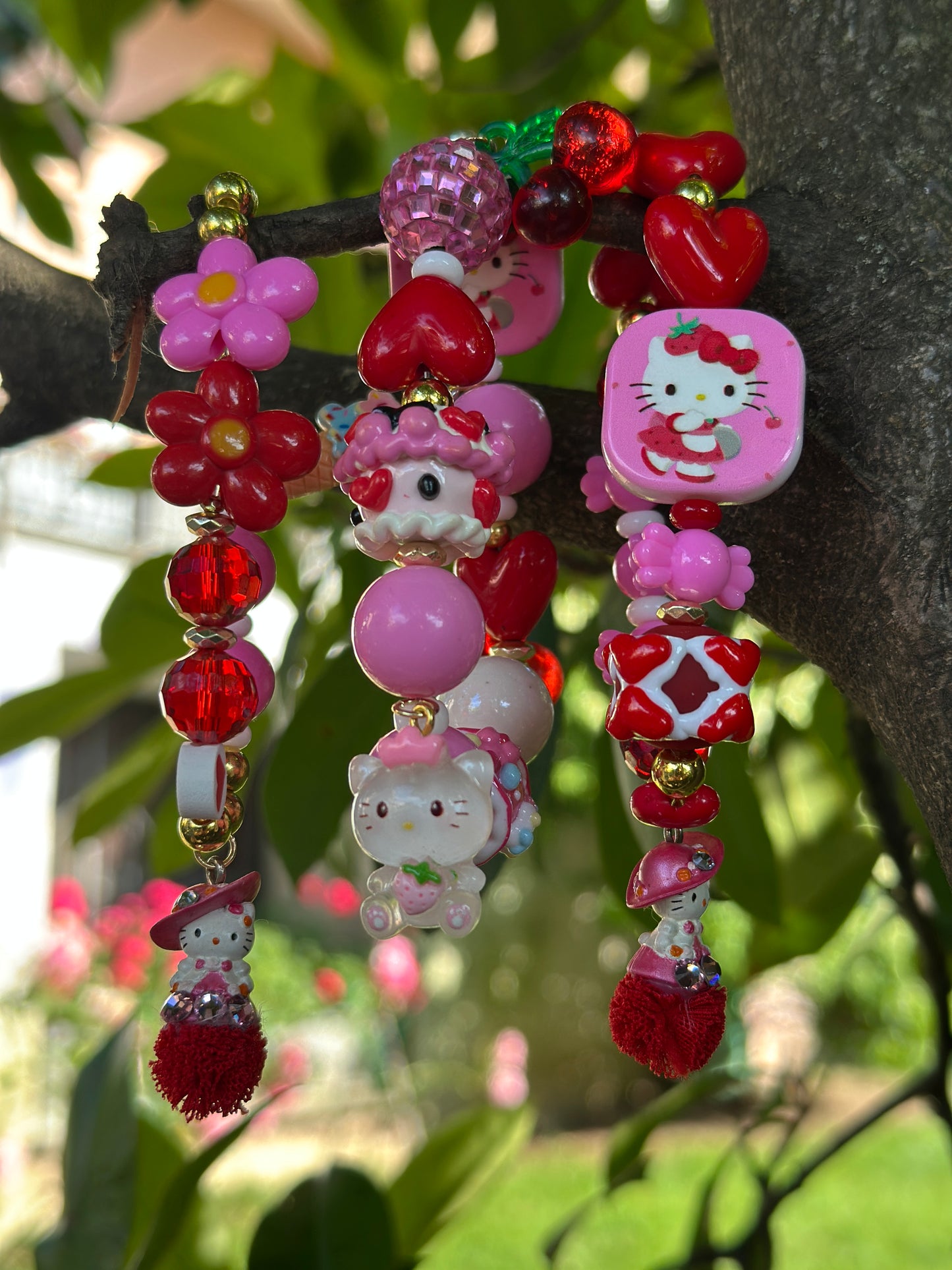 Red pink hallo kitty
