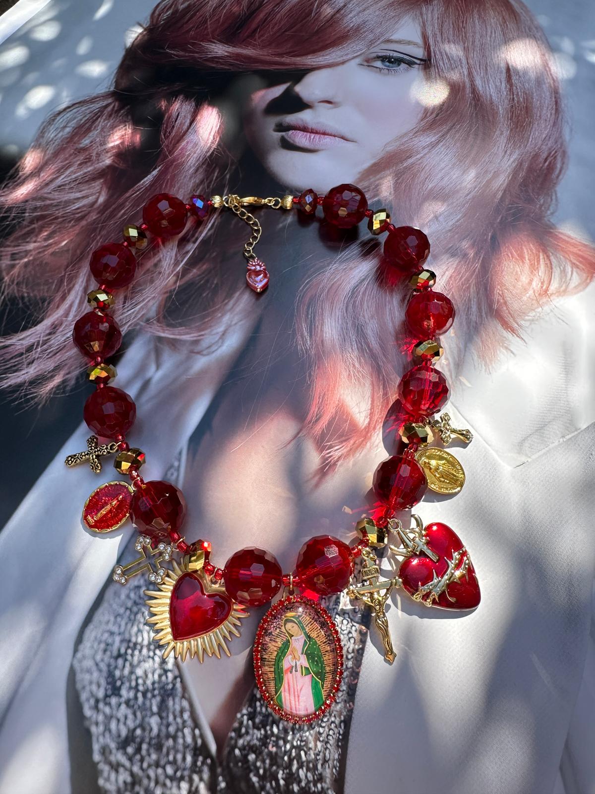 Collana Sacro Cuore Rosso