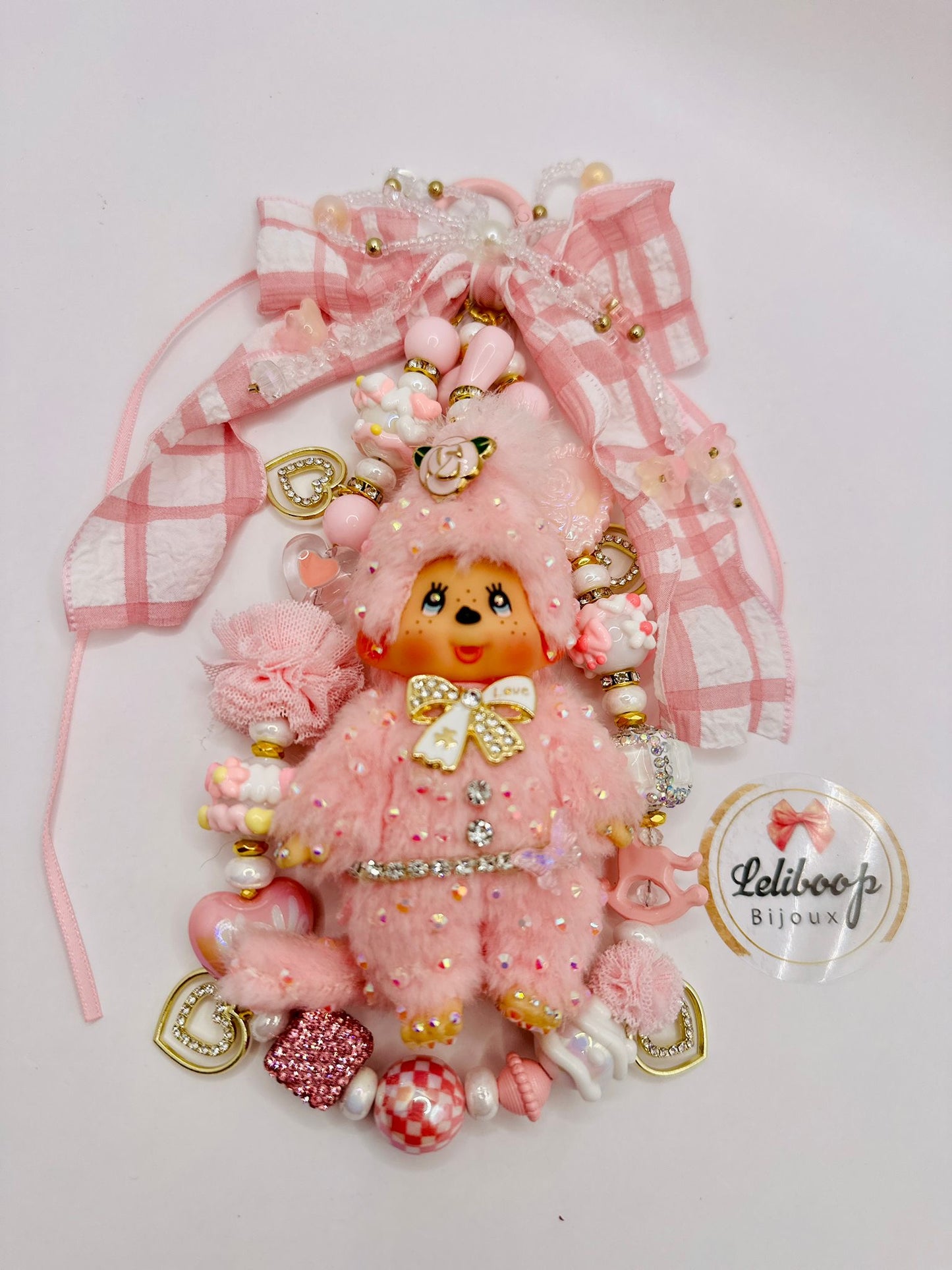 Charmbag Monchichi Pink