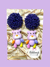 Orecchini Purple Teddy Bear
