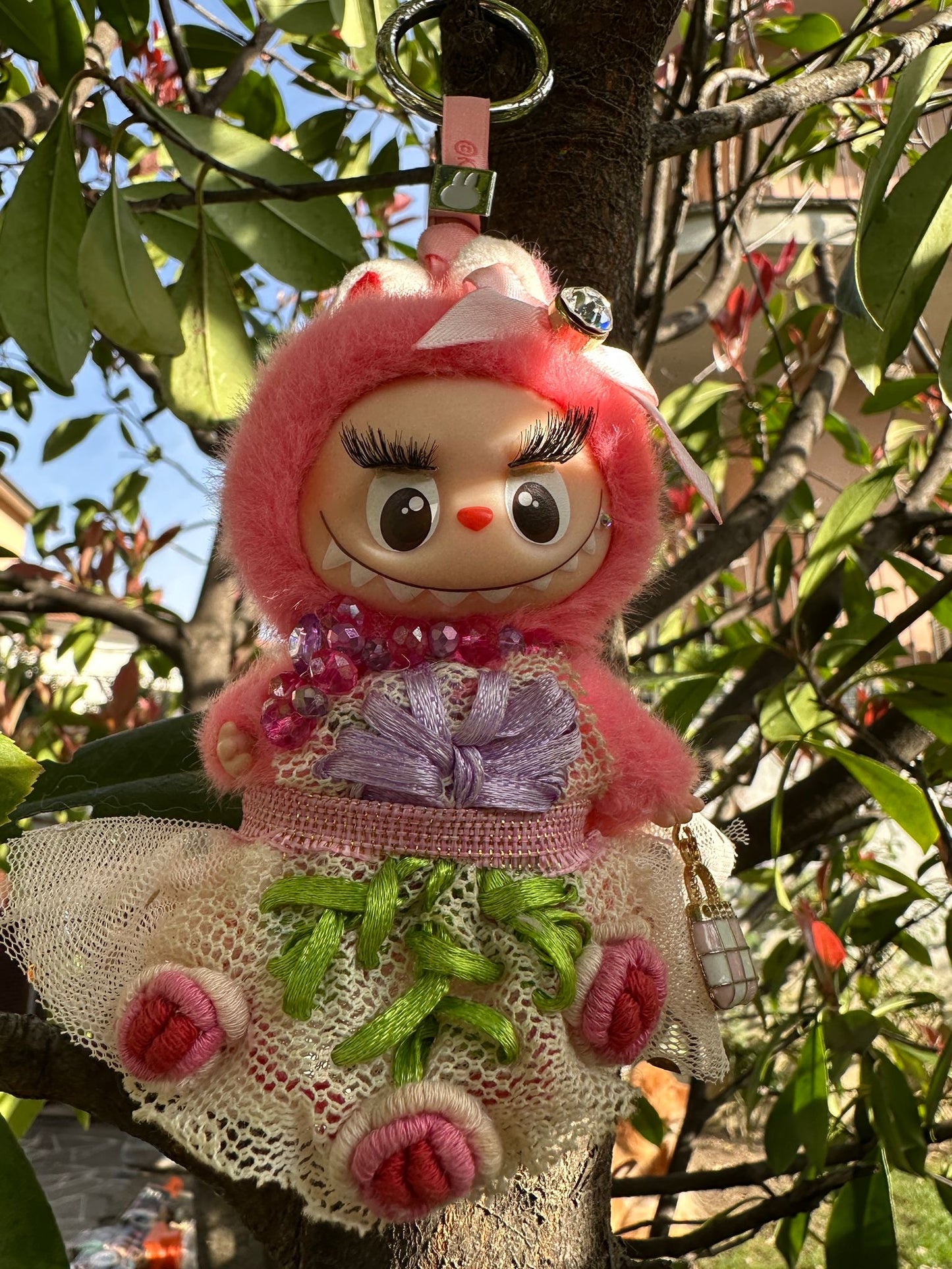 Charmbag Pin for Love fucsia lettera N