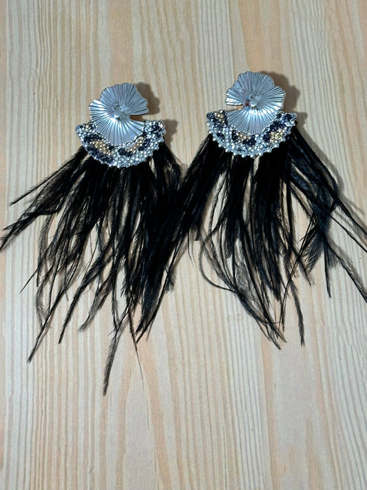 black feathers