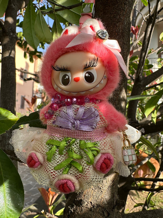 Charmbag Pin for Love fucsia lettera N