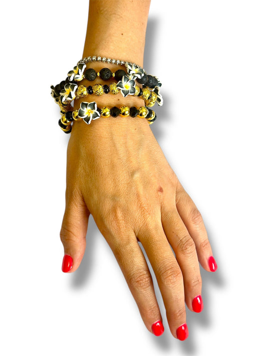 Bracciale Hawaii Nero ed oro 1Pezzo