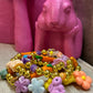 Bracciale Bunny Bloom Coniglio lilla e fiori in ceramica