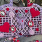 Borsa Purple Hearts con pochette interna