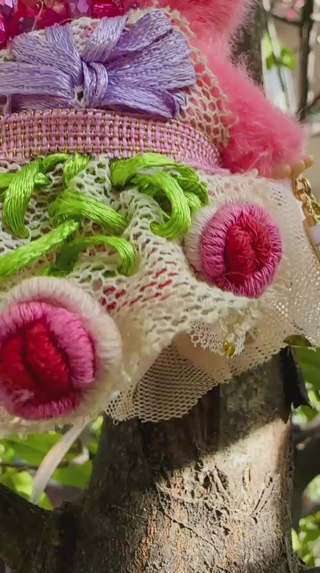 Charmbag Pin for Love fucsia lettera N